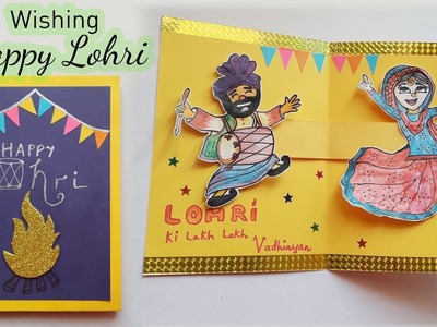 Wishing You all Happy Lohri. DIY Happy Lohri Handmade Greeting Card