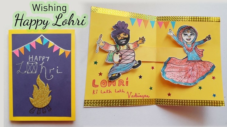 Wishing You all Happy Lohri. DIY Happy Lohri Handmade Greeting Card