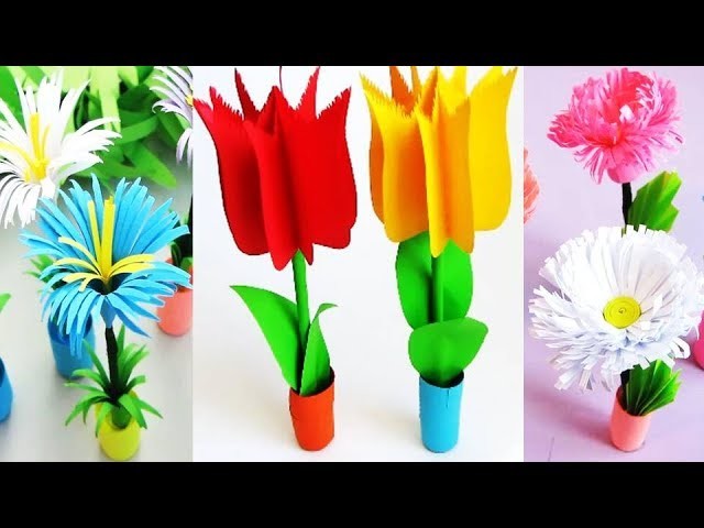 3 Ideas. DIY: Quilling Miniature 3D Flower Pot !!! How to Make 3D Flower Pot With Paper !!!