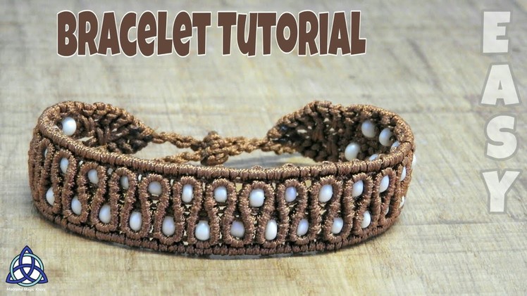 Brown Macrame Bracelet With Beads Tutorial | DIY Bracelet