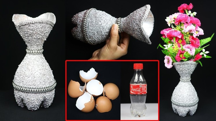 DIY Best out of plastic bottle craft | Plastic Bottle Flower Vase | Home decor ideas