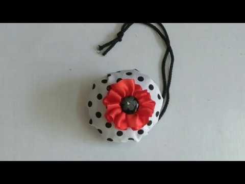 DIY Flower Foldable Shopping Bag, Grocery Bag Make at home