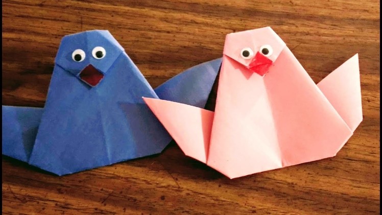 DIY Paper Crafts for Kids - How to Make an Origami Bird + Tutorial !