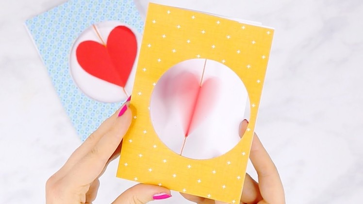 DIY Spinning Heart Valentines Day Card for Kids