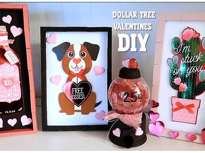 Dollar Tree Valentines Day DIY's! 4 Valentines Day Crafts!