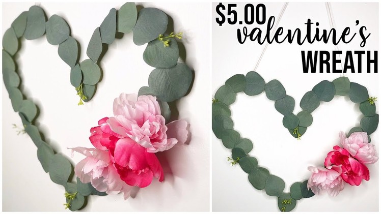 Dollar Tree Valentines Day Wreath DIY | Farmhouse Shabby Chic