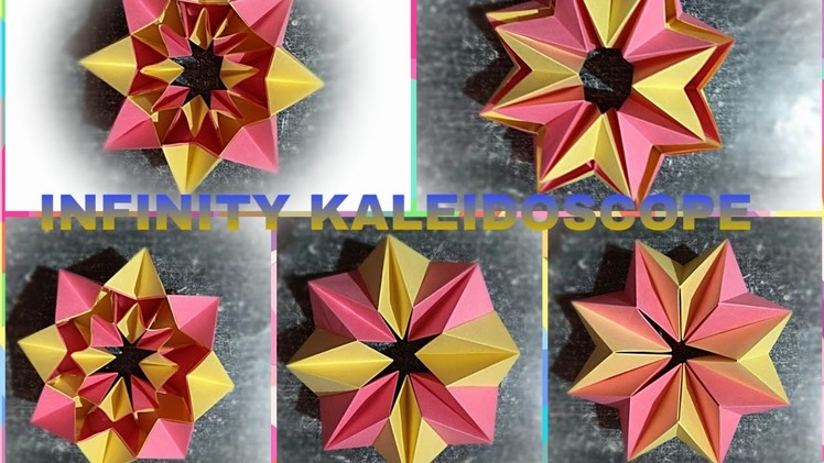 EASIEST Infinity KALEIDOSCOPE SPINS FOREVER ORIGAMI, DIY paper craft kaleidoscope, Cool Paper Art