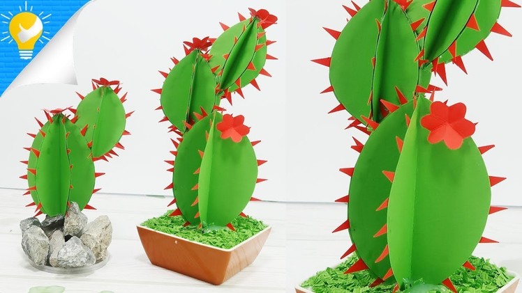 Easy DIY Paper Cactus for Room Decor | Paper Crafts | Handy Crafts