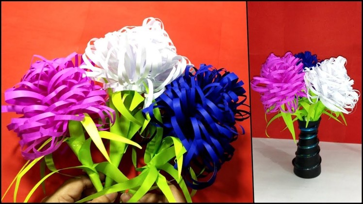 Easy Paper Flower - DIY Decoration Paper Flowers - Home Decor Paper Crafts