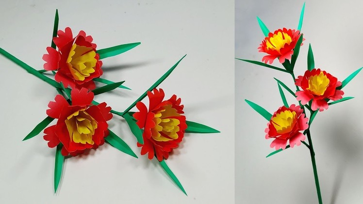 Homemade Ideas: Decoration Paper Stick Flower| DIY Stick Flower with Paper| Jarine's Crafty Creation