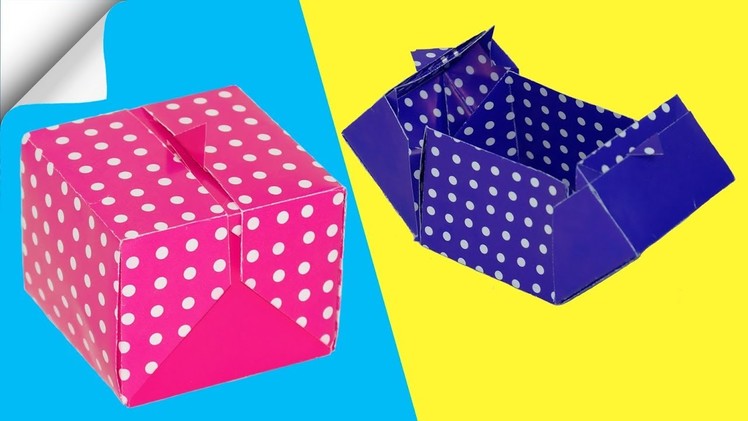 How to make origami paper box of 1 sheet of paper | DIY paper box | Easy Paper Crafts