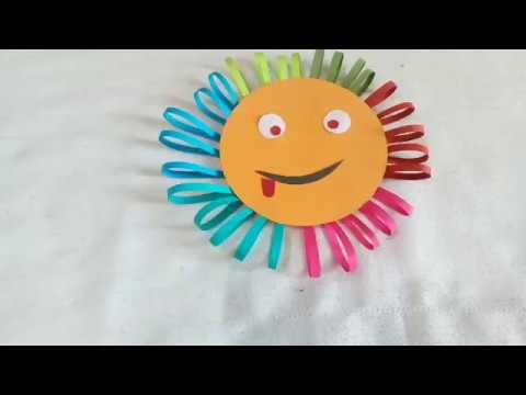 How to make paper sun easy craft for kids school project