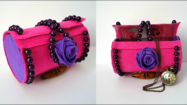 Jewelry storage box #DIY | Yves Rocher plastic bottle craft #bestoutofwaste