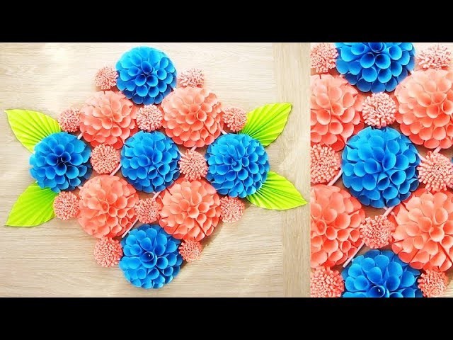 Paper Wall Hanging Craft Ideas - Paper Flower - Paper Craft - Wall Decoration Ideas. k