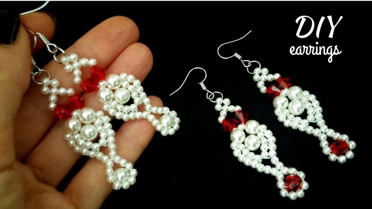 Valentine's Day gift. DIY beaded earrings