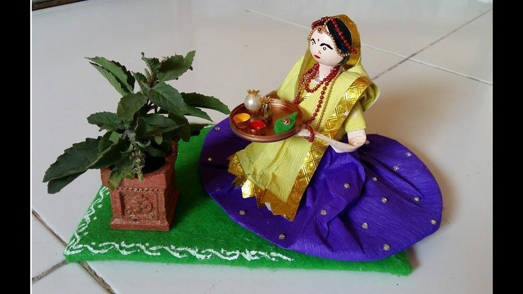 144 Tulasi Puja Doll Making | तुलसी विवाह डेकोरेशन Idea | DIY Craft Idea | Best Out Of Waste