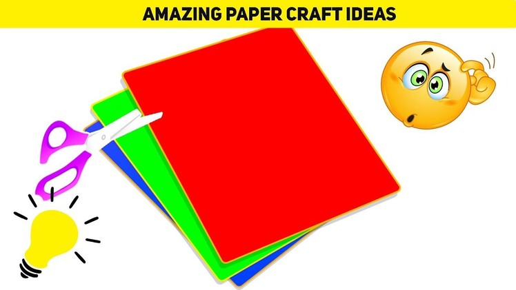 19 DIY Paper Craft Ideas | Easy Colored Paper Craft Ideas