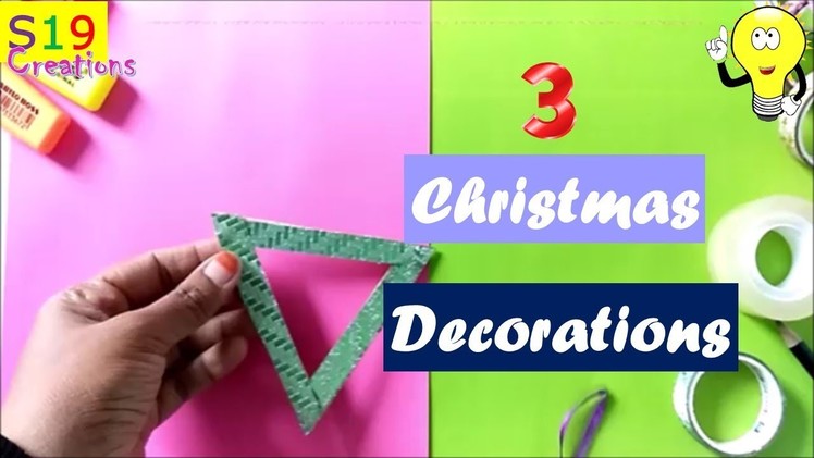 3 DIY CHRISTMAS DECORATIONS | Easy craft ideas for christmas | Best out of waste ideas |budget decor