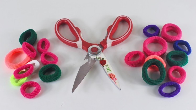 Best-Craft-Ideas-Out-Of-Hair-Rubber-Bands | Waste-Materials-Recycle-Idea