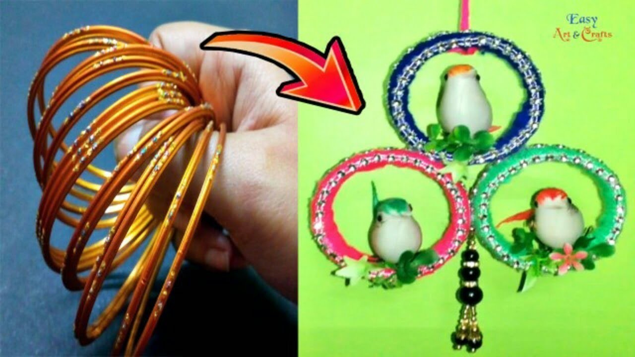 Best Out Of Waste Old Bangles & Wool Craft Idea | DIY Best Out Of Waste Idea | DIY Cool Craft