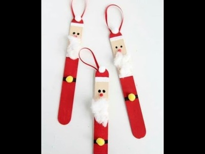 Christmas craft - Easy Popsicle Sticks Christmas craft for kids