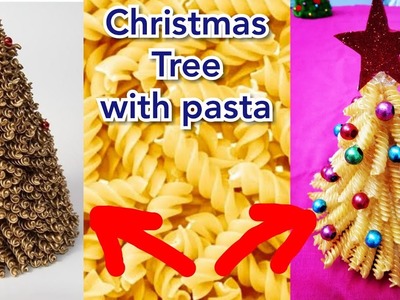 Christmas tree making with pasta | DIY | kids craft | christmas decor | table top Christmas tree