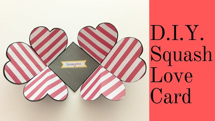 D.I.Y. Squash Love Card. Valentine's Day Craft Idea.Easy Card Making