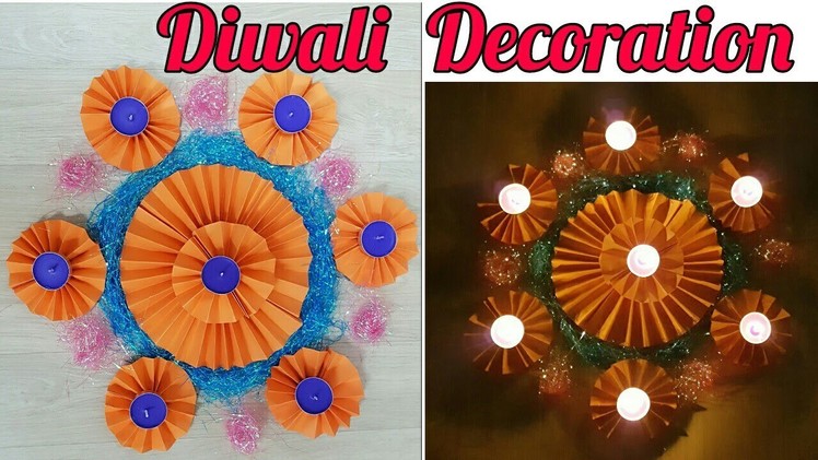 Diwali decoration ideas at home | DIY color paper craft for diwali festival 2018#new Diya decoration