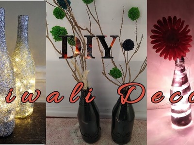 Diwali Diy Decorations - Easy and Creative Bottle Craft | Home Lighting Ideas