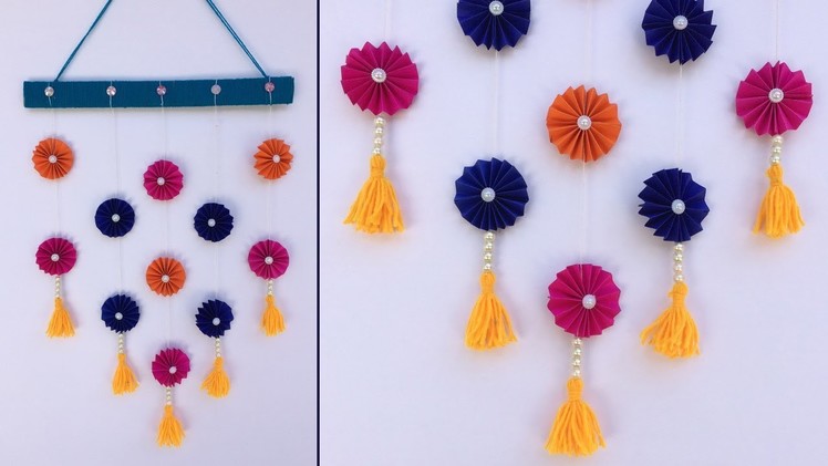 DIY Best out of Waste Bangles and Wool Craft Idea. Wall hanging. Paper craft ideas