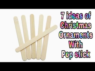 Diy Christmas ornaments. Christmas craft. Pop stick Christmas ornament