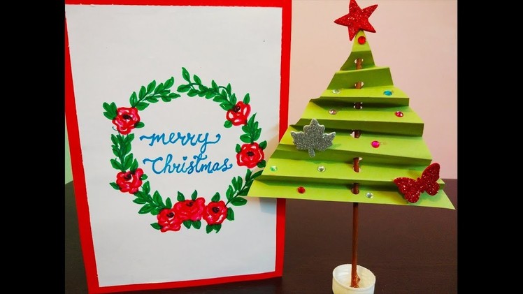 DIY Christmas Tree Craft ideas || Table top Christmas Tree || Crafts for Kids
