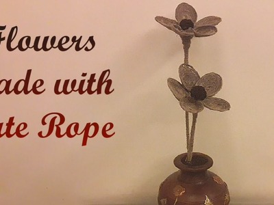 DIY - flower made from JUTE Rope | #DIY | #JUTECRAFT | #CRAFT | #FLOWER | #DECORATION