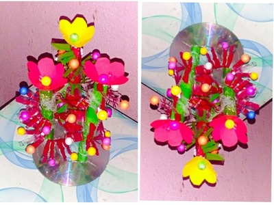 Crafts Diy Flower Vase Making Craft With Using Plastic Bottle