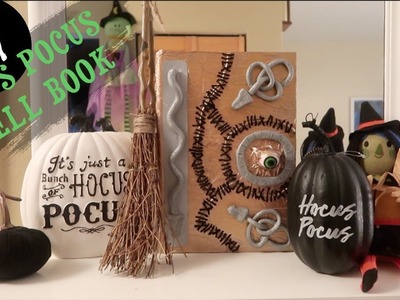 DIY Hocus Pocus Spell Book! Halloween Craft & Decor!  Easy & Fun!