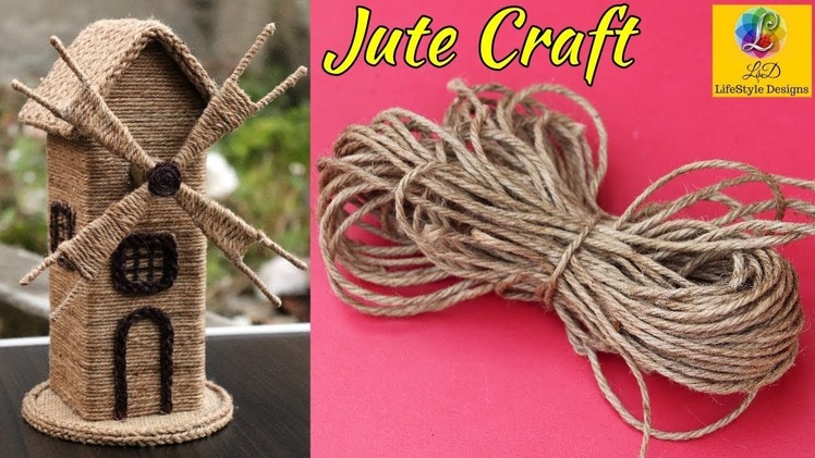 DIY Jute Craft Idea | Jute Showpiece | Reuse of Waste Cardboard and jute Craft Idea | Handmade craft