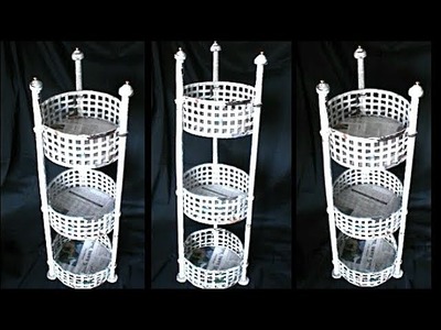 DIY Newspaper Multi Storage Basket. Rack.Tokri | Newspaper organizer | Newspaper craft | #RS crafts