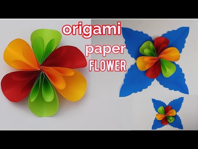 DIY ORIGAMI PAPER FLOWER CRAFT TUTORIAL,Christmas decoration ideas,paper flowers design at home
