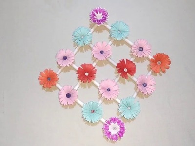 DIY : paper craft.wall hanging ideas.Home decoration.Flower hanging. art and craft.Art Gallery