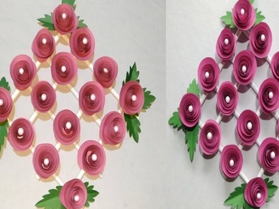 DIY : paper craft.wall hanging ideas.Diwali decoration.Flower hanging. art and craft.Art Gallery