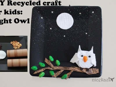 DIY recycled craft for kids: Night owl