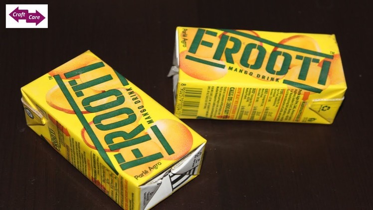 DIY waste frooti packet reuse idea * frooti wrapper craft * best out of waste* craft care