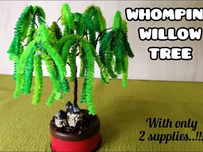 DIY-WILLOW TREE for kids project.dollhouse miniature. home decor. kids craft.pipecleaner craft.