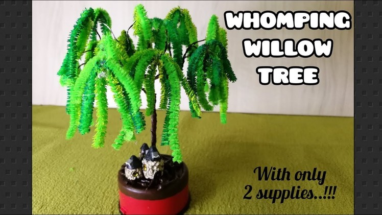 DIY-WILLOW TREE for kids project.dollhouse miniature. home decor. kids craft.pipecleaner craft.