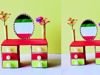 Dressing Table Made by Match boxes very easy craft DIY