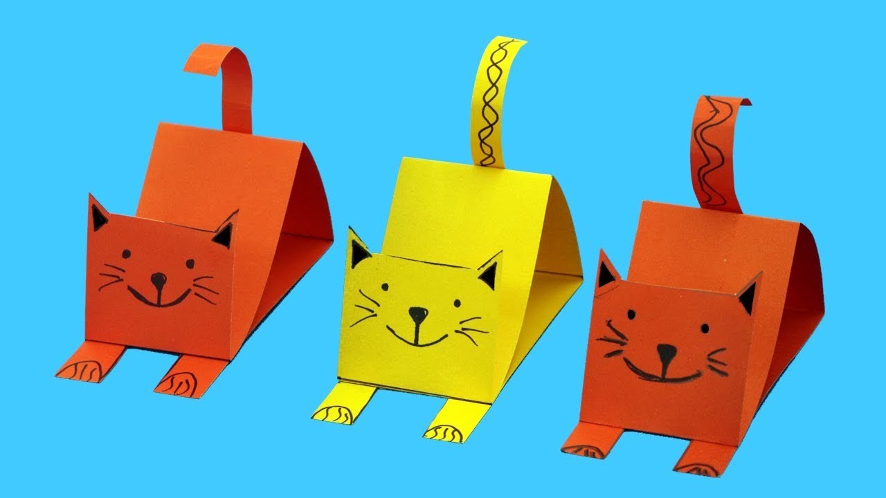 Easy Paper Cat - Easy Craft For Kids, Voom Kids