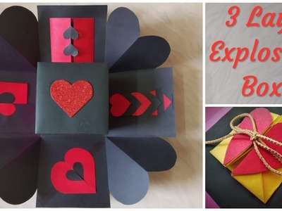 Explosion Box Gift Idea For Birthday & Valentine's Day. Homemade Craft Ideas.Handmade Birthday Gifts