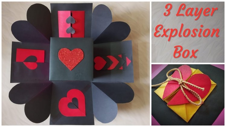 Explosion Box Gift Idea For Birthday & Valentine's Day. Homemade Craft Ideas.Handmade Birthday Gifts