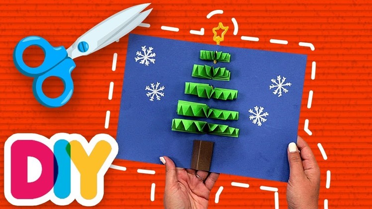 Fast-n-Easy | CHRISTMAS TREE Pop up CARD Craft | DIY Arts & Crafts for Kids