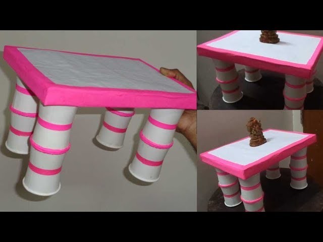 How to Make a Beautiful Paper Cup Table - Paper Cup Craft Ideas Easy